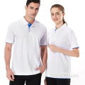 Camisa de polo de solapa de color clásico para hombres